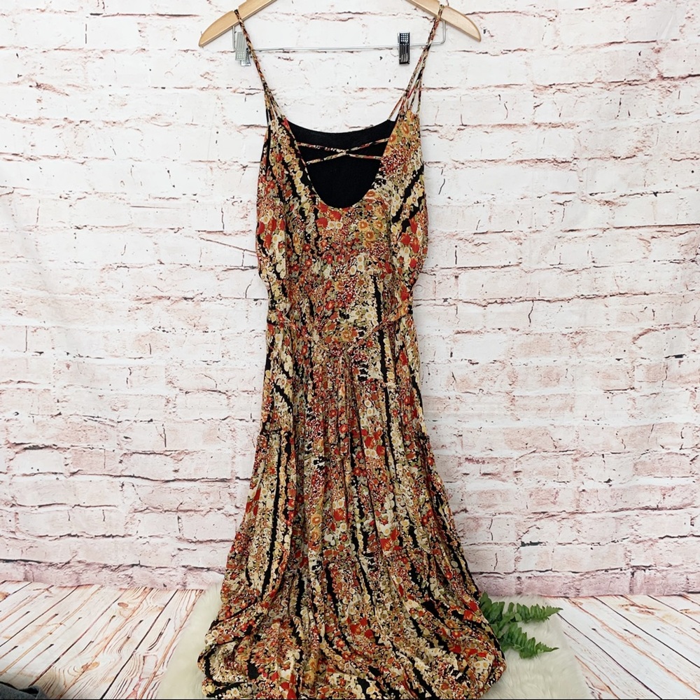 Free People Valerie Floral Boho Maxi Dress Size XS - Picture 7 of 8